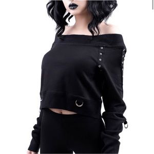 Killstar She Shreds Bardot Top